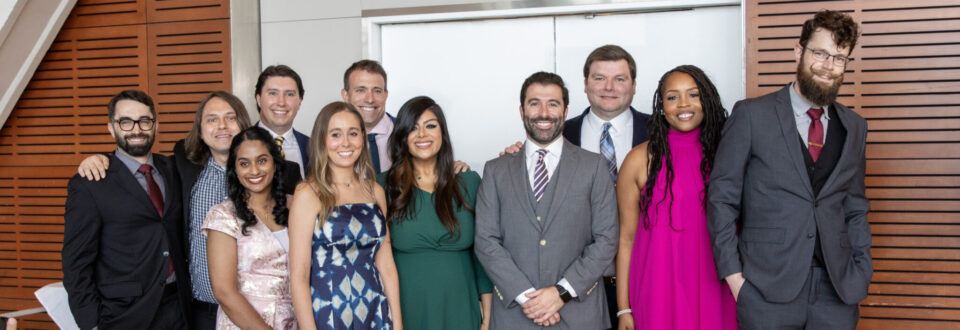 Family Medicine Residency graduates gather for a photo at the graduation ceremony.