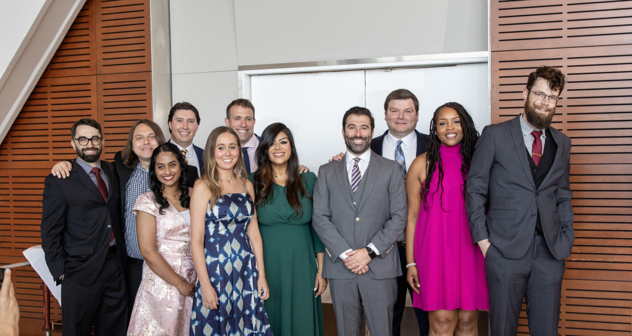 Family Medicine Residency graduates gather for a photo at the graduation ceremony.