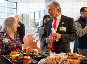 Dr. Kellar and Dorothy talk at his send off celebration